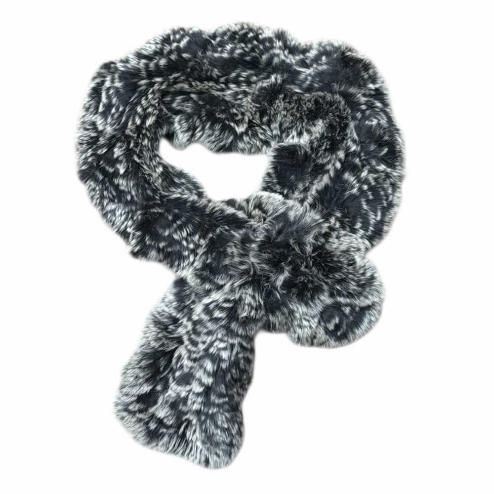 Real Rabbit Fur Ultra Soft Pull-Through‎ Scarf - Picture 2 of 3